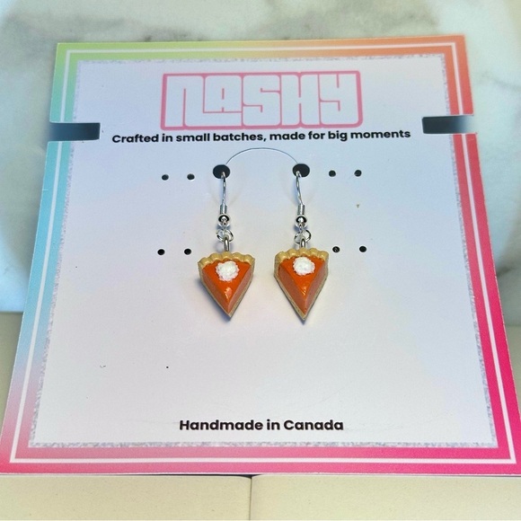 NASHY Jewelry - Pumpkin Pie Slices(Mini) - Handmade Earrings